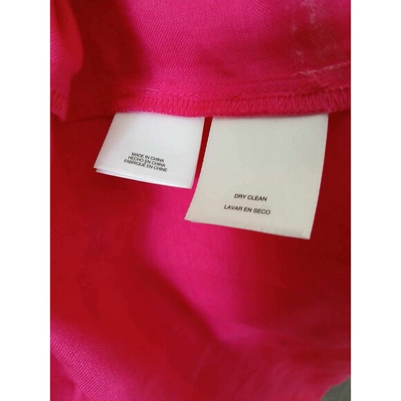 Pappagallo Shift Dress Pink Women's Size 12 Sleeveless Linen Blend Knee Length - Picture 5 of 5